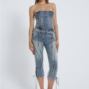 Jaded London Get Riding 5 in the Detachable Denim Jumpsuit